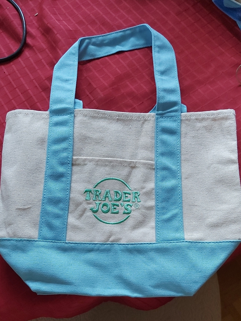 NWT Mini Blue Trader Joe's Small Tote Bag